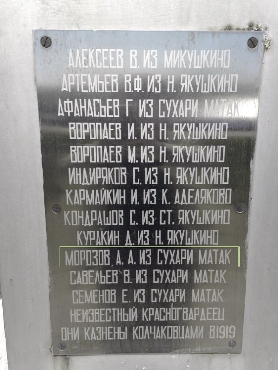Памятник казненным войсками Колчака жителям,Исаклинский район: фотография № 1