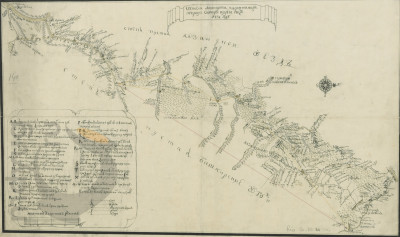 Ландкарта на дистанции от города Самары 1731 года