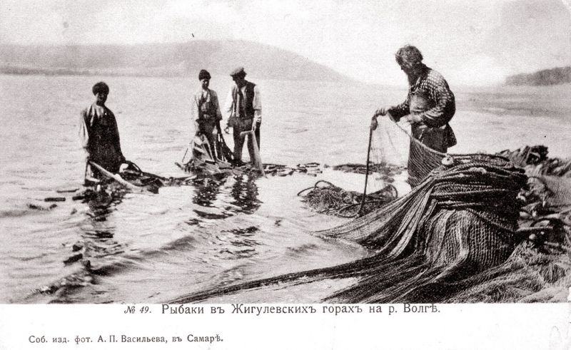 Плот на Волге в Жигулёвских горах (Жигулёвские горы, 1900-е)