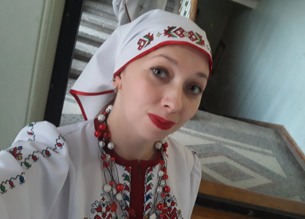 Аверкинско-ибряйкинские чувашки (вирьял) в национальном одеянии.